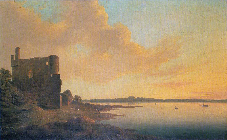 View of Lough Derg with Portumna Castle